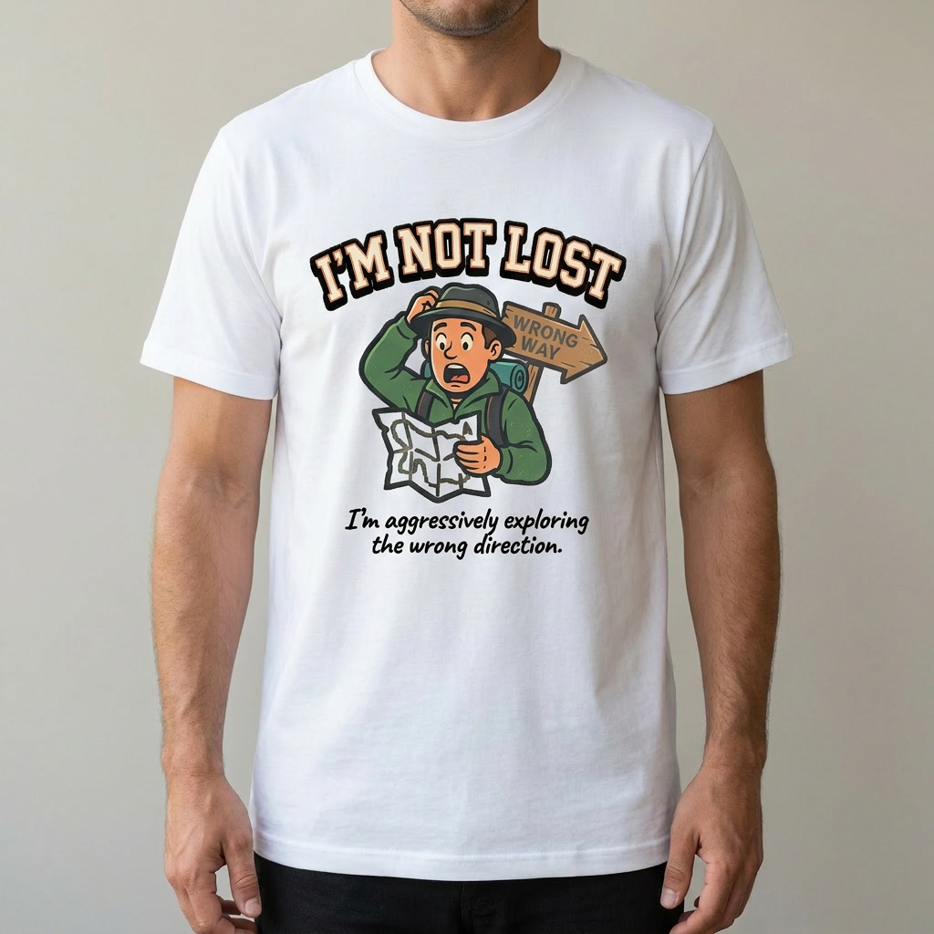 I'm Not Lost Aggressively Exploring Hiker T Shirt